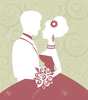 Running Bride And Groom Clipart Image
