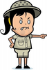 A Cartoon Girl Explorer With An Angry Expression Image