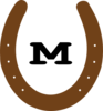 Brown M Horseshoe Clip Art