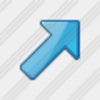 Icon Arrow Right Up Blue 1 Image