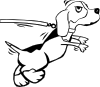 Dog On Leash Cartoon 2 Clip Art