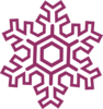Snow Flake Burgundy Clip Art