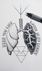 Lung Outline Tattoo Image