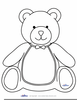 Teddy Bear Black And White Clipart Image