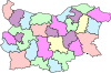 Administrative Map Of Bulgaria Clip Art