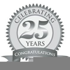 Free Silver Wedding Anniversary Clipart Image