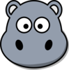 Hippo Head No Mouth Clip Art