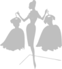 Woman With Dresses Clip Art