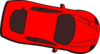 Red Car - Top View - 350 Clip Art