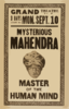 Mysterious Mahendra Master Of The Human Mind. Clip Art