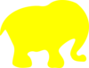 Yellow Elephant Clip Art