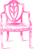 Pink Louis Xiv Chair Clip Art