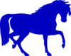 Blue Horse Silhouette Clip Art