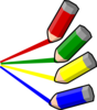 Color Pencil Stripes Clip Art