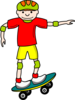 Skate Board Boy Clip Art