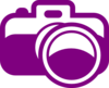 Purple Camera  Clip Art