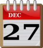 December 27th Clip Art