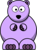 Light Purple Bear Clip Art