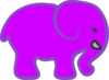 Invert Purple Pink Elephant Clip Art