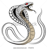 Stock Vector Snake Cobra In The Form Of A Tattoo Image