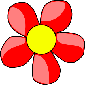 red flower clip