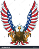 Flying American Flag Clipart Image