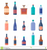 Alcohol Bottles Clipart Image