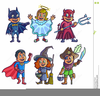 Cute Kids Halloween Clipart Image