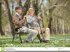Old Men Sitting On Park Bench Clipart Image