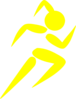 Girl Running Yellow Clip Art
