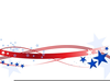 American Flag On A Pole Clipart Image