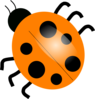 Orange Ladybugs Clip Art