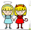Free Twin Girls Clipart Image