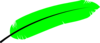 Green Feather Clip Art