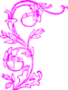 Pink Flower Vine Clip Art