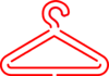 Red Dress Hanger  Clip Art