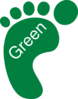 Going Green Footprint Left Clip Art