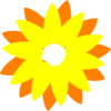 Flower Sun Orange Clip Art