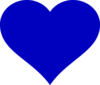 Dark Blue Heart Clip Art