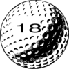 Golf Ball Number 18 Clip Art