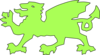 Lt Green Welsh Dragon Clip Art