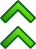 Green Up Double Arrows Set Clip Art