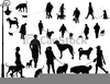 Free Clipart Of People Walking Dogs Image