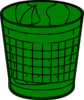 Green Trash Bin Clip Art