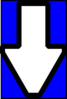 Arrows Down(blue) Clip Art