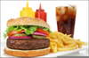 Hamburger Chips Soda Clipart Image