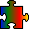 Multicolor Puzzle Piece Clip Art