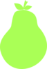Green Pear Silhouette Clip Art