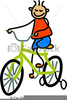 Kid Riding Bike Clipart Image