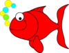 Red Smiling Goldfish Clip Art